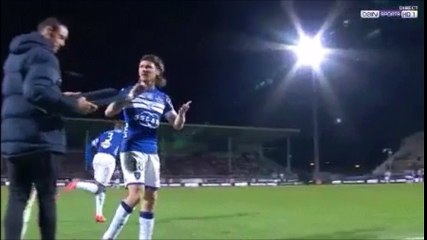 Yannick Cahuzac Insane Red Card For Punching Ref's Board vs Angers!