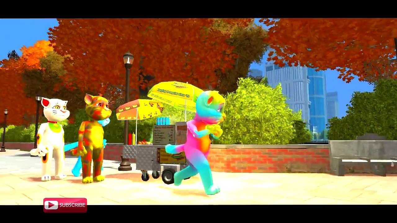 STREET VEHICLE COLORS AMBULANCE & COLORS TALKING TOM CAT NURSERY RHYMES SONGS FOR CHILDREN