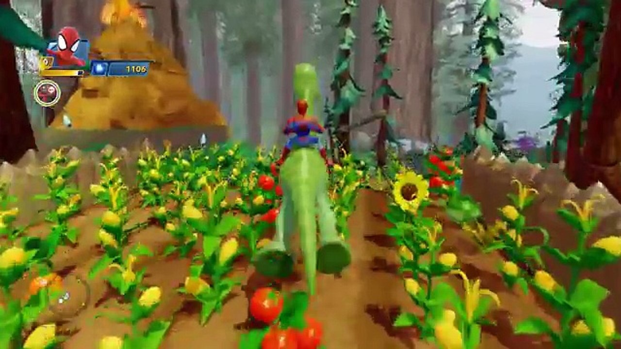 Spiderman vs Dinosaurio T-Rex Curioso Superhéroe en la Vida Real video para niños