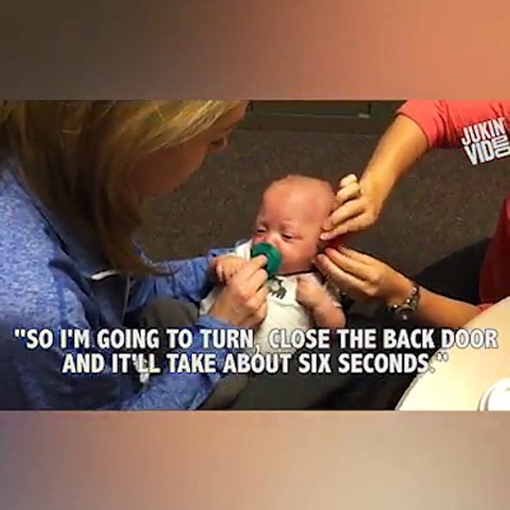 Touching moment!: Baby hears his mom for the first time with hearing aids