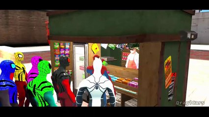 Amazing Spider-Man y Spiderman Colores de Disney Cars Rayo McQueen canciones infantiles Niños
