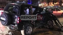 Report TV - Aksidenti në Tiranë,shoferi në gjendje të dehur hyri me të kuqe