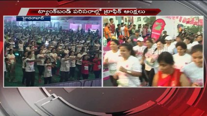Pinkathon for awareness on breast cancer in  Hyderabad