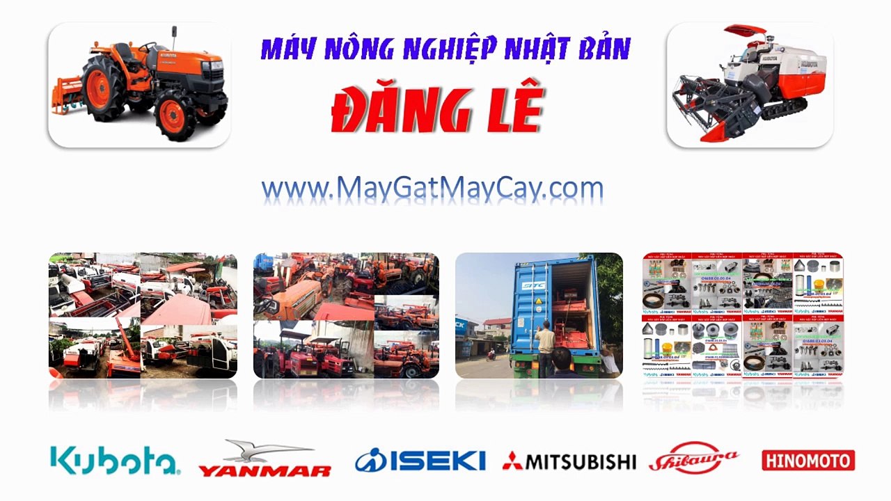 Kho bãi máy gặt liên hợp máy gặt tăng đơ rũi lấy rơm rạ Kubota SR 35 nhật bãi