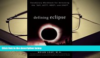 Popular Book  Defining Eclipse: Vocabulary Workbook for Unlocking the SAT, ACT, GED, and SSAT