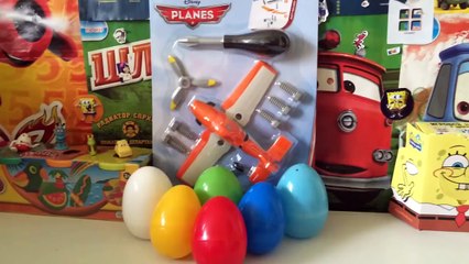 Disney Pixar Planes Dasty Disney Aviones dusty Surprise Eggs Kinder surprise