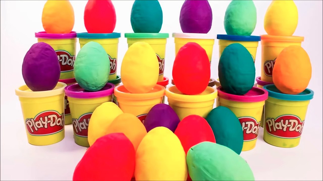 Mega Play Doh Surprise Eggs Toys Frozen Spongebob LPS MLP Barbie Cars Shopkins Hello Kitty