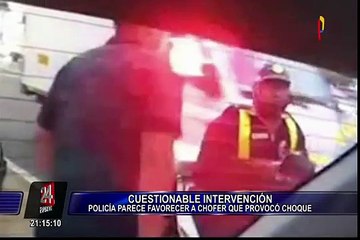 Indignación por policía que favorece a conductor infractor