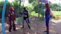 Spiderman vs frozen Elsa electric shock/Anna rescue evil joker/Spiderman and Batman using