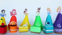 Disney Princess Learn Colors and Shapes with Play Doh Cakes Learning Colours