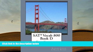 Best Ebook  SAT* Vocab 800 Book D: For Scoring 800  For Kindle