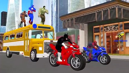 SuperHeroes Wheels On The Bus Hot Cross Buns And If You Are Happy Children Nursery Rhymes