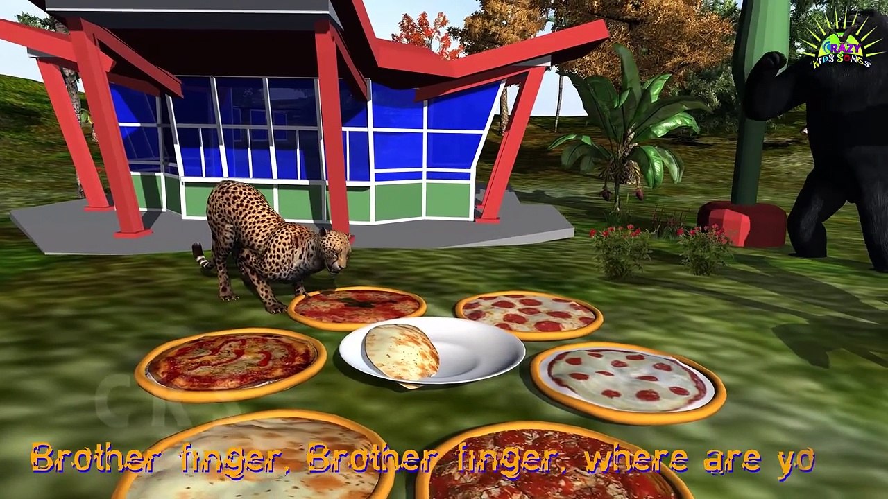 Animals Finger Family 3d rhymes for kids( Lion,Tiger,Cheetah)