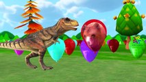 Dinosaur Balloons Popping Show Animals Finger Family Nursery Rhymes Compilation Childrens