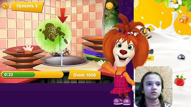 Игра Барбоскины. Моем посуду с Лизой Барбоскиной (Прохождение игр)