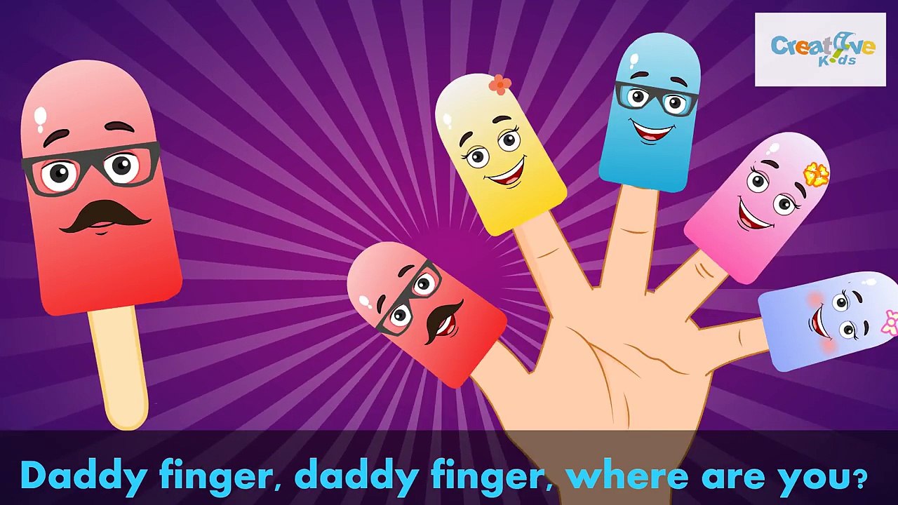 Los helados Dedos de la Familia de las Canciones y Aprender los Colores de la Colección y Rimas