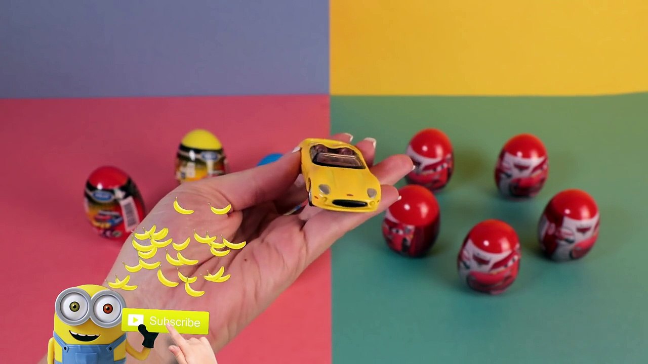 Cars battle: egg surprise Disney CARS vs WELLY. 10 surprise eggs opening, set for kids