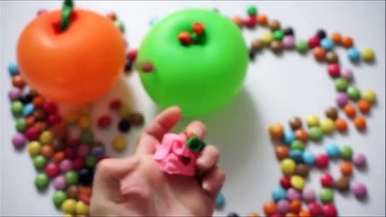 5 Apple M&M Color Balloons - Learn Colours Collection - TOP Finger Balloon Nursery Rhymes