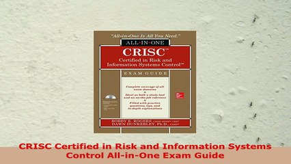 READ ONLINE  CRISC Certified in Risk and Information Systems Control AllinOne Exam Guide