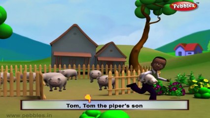 Tom Tom The Piper Son | English Nursery Rhymes | Cartoon/Animated Songs For Kids