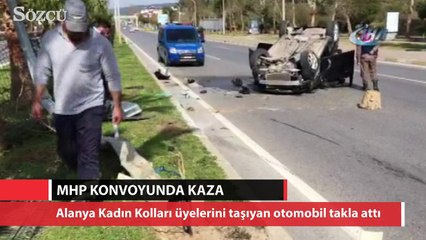 MHP konvoyunda kaza: 4 yaralı