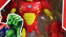 Unboxing Hasbros Marvel Super Hero Mashers: Hulkbuster Iron Man vs Hulk