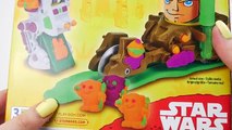 PLAY DOH Star Wars Misión en Endor Puede Cabezas playset Plastilina Batallas juguetes de plastilina de hielo