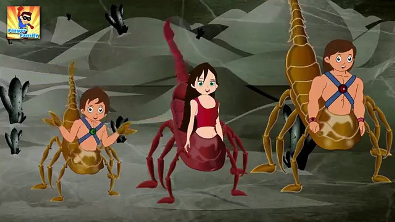 Mutant Scorpion Dinosaur Monster Finger Family Song for Kids! Dinosaur Finger Family