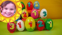 123 учим цифры с яиц с сюрпризом Пеппа МЛП замороженные shopkins в игрушки Дисней