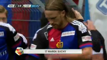 Marek Suchy  Goal HD - Basel	1-0	Luzern 26.02.2017