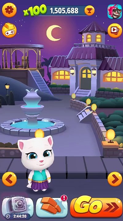 Talking Tom Gold Run - Neon Angela Gameplay - Angelas Night Out #1