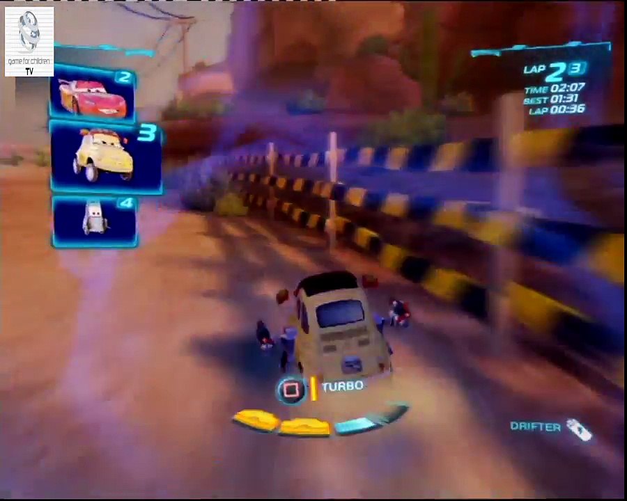 Cars 2 Game - Team Lightning Luigi - Canyon Run - Disney Car
