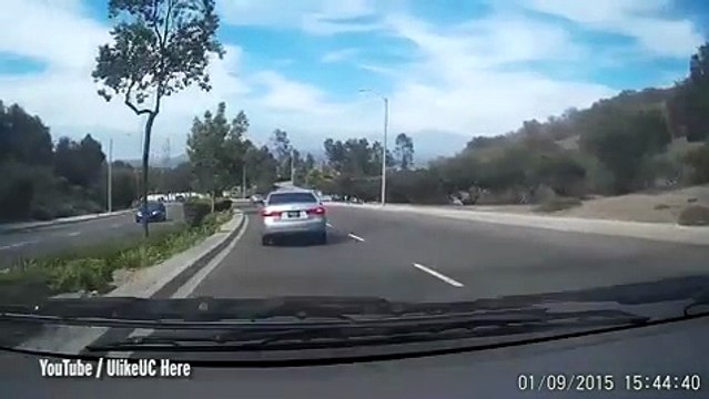 Bizarre accident sees woman fled car on busy motorway before it drives off on its own!!! what's happened?