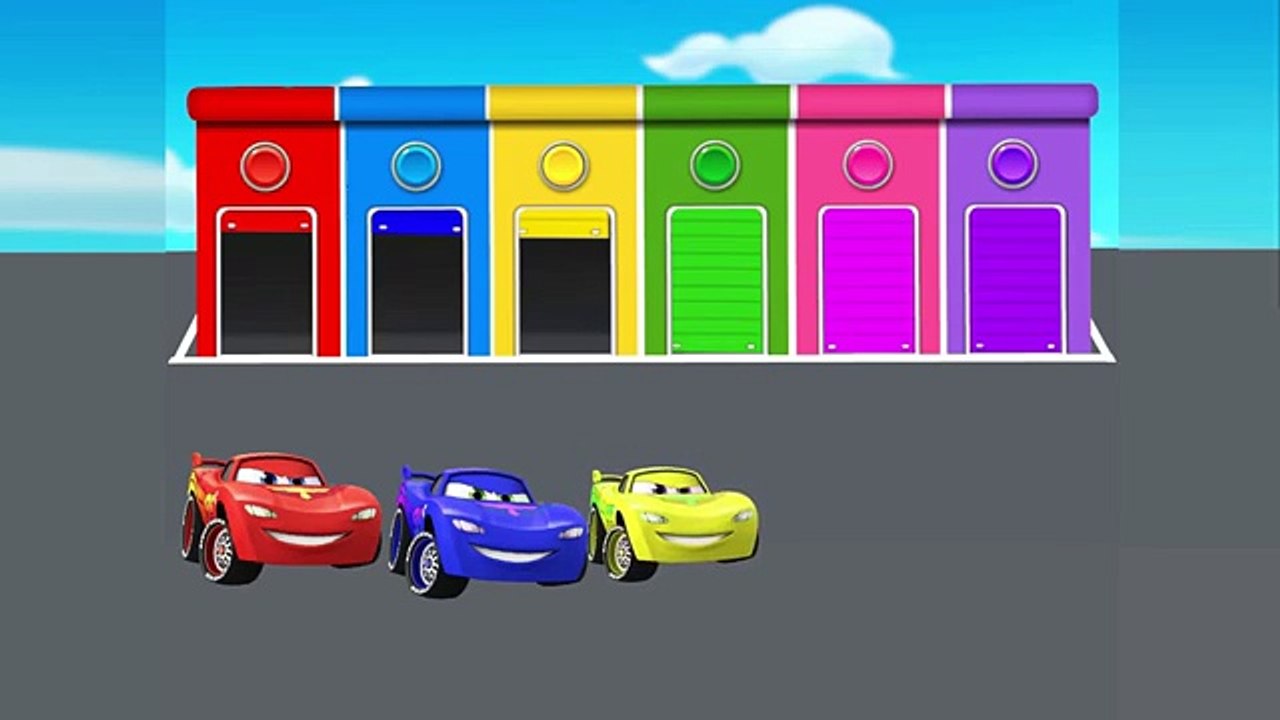 Learn Colors with Lightning McQueen Disney Cars Spiderman Race Car Wash Video for Kids