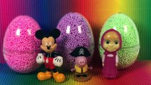 Surprise Foam clay Eggs Masha i Medved Spongebob Disney Princess Toys Huevos sorpresa jugu