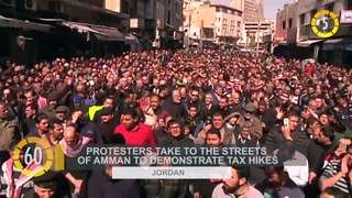 In 60 Seconds: Protesters In the Streets of Amman Against Tax Hikes