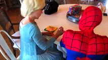 Frozen Elsa and Spiderman Ride a Unicorn! Fun Superhero Prank w/Maleficent Movie In Real L