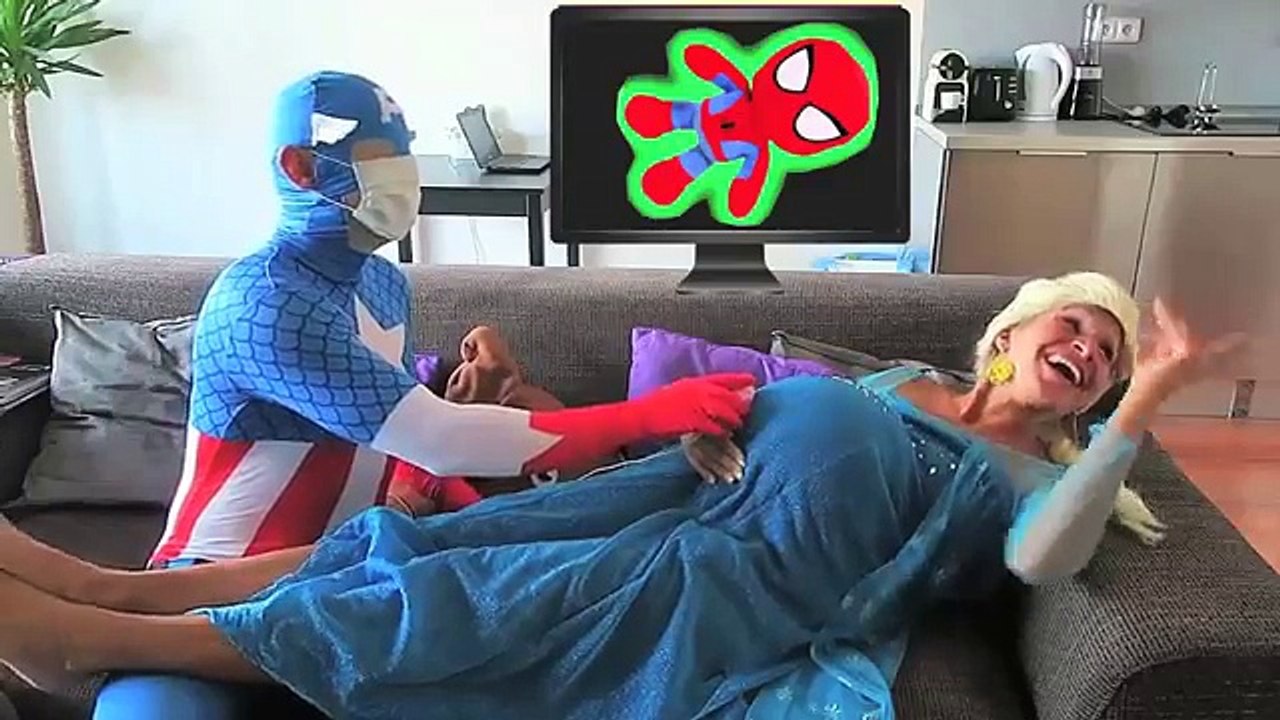 Double Pregnant FROZEN ELSA vs DOCTOR! w/ Spiderman vs Joker Maleficent Hulk Baby - Superh