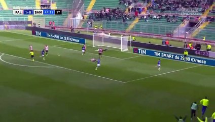 Fabio Quagliarella Goal HD - Palermo 1 - 1 Sampdoria - 26.02.2017 (Full Replay)