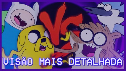 Visão Mais Detalhada: Finn e Jake VS. Mordecai e Rigby | Duelo de Titãs [ 7 Minutoz ]