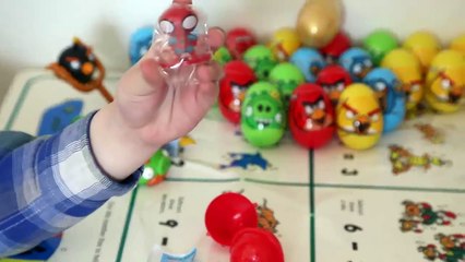 Surprise Eggs SpiderMan Hello Kitty Angry Birds Kinder Surprise Eggs