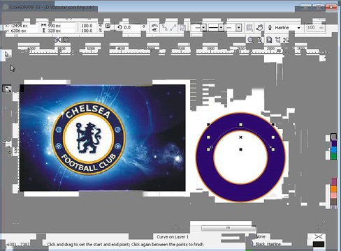 menggambar logo dengan corel draw - cara membuat logo chelsea dengan corel draw