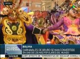 Celebran bolivianos el Festival de Oruro; patrimonio de la humanidad