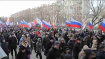 El segundo aniversario del asesinato de Nemtsov saca a miles de rusos a las calles