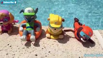 Paw Patrol Pool Party Bath Toys Paddlin Pup Underwater Toys Rescue Marshal, Skye, Chase, R