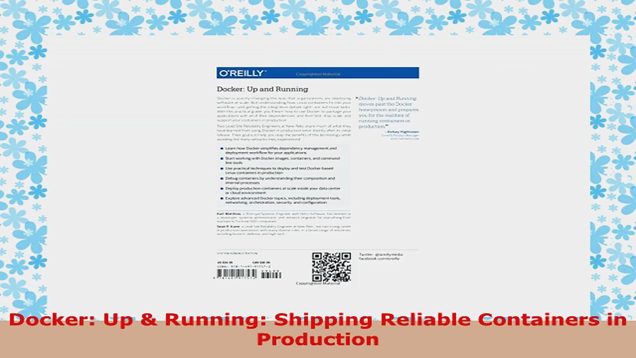 READ ONLINE  Docker Up  Running Shipping Reliable Containers in Production