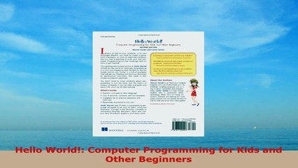 READ ONLINE  Hello World Computer Programming for Kids and Other Beginners