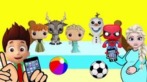 New Five Little Monkeys Kids Songs Anna Disney Frozen Elsa Spiderman Olaf Sven Toys | #Animation
