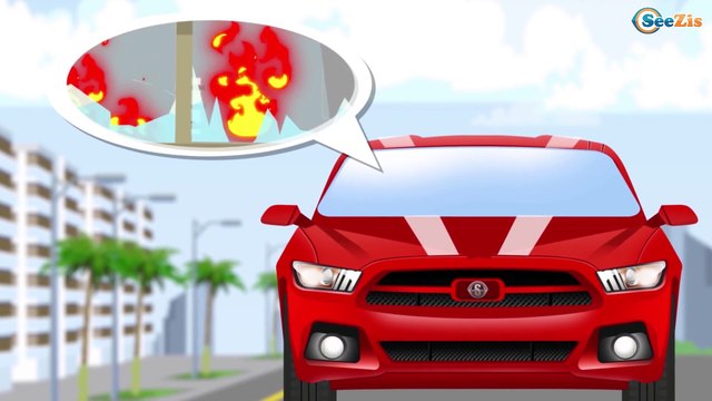 Мультики про Машинки Пожарная Машина и Полицейская Машина – Смелые Герои в Городке Машинок Погоня