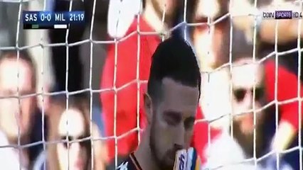 هدف ميلان 1-0 ساسولو الدوري الايطالي اليوم 26-2-2017
